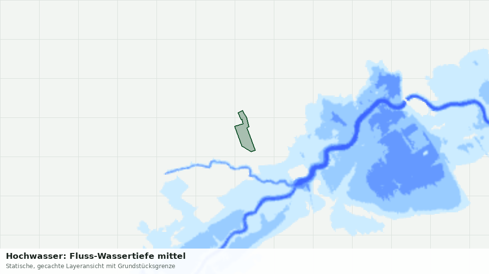 Statische Kartenansicht: Hochwasser: Fluss-Wassertiefe mittel