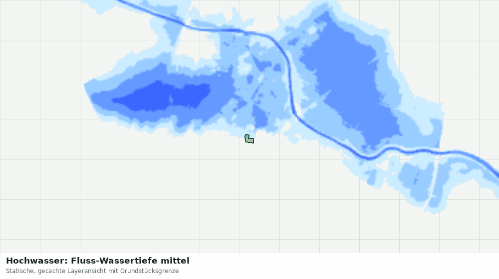 Statische Kartenansicht: Hochwasser: Fluss-Wassertiefe mittel