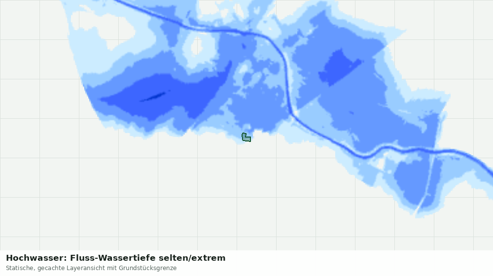 Statische Kartenansicht: Hochwasser: Fluss-Wassertiefe selten/extrem