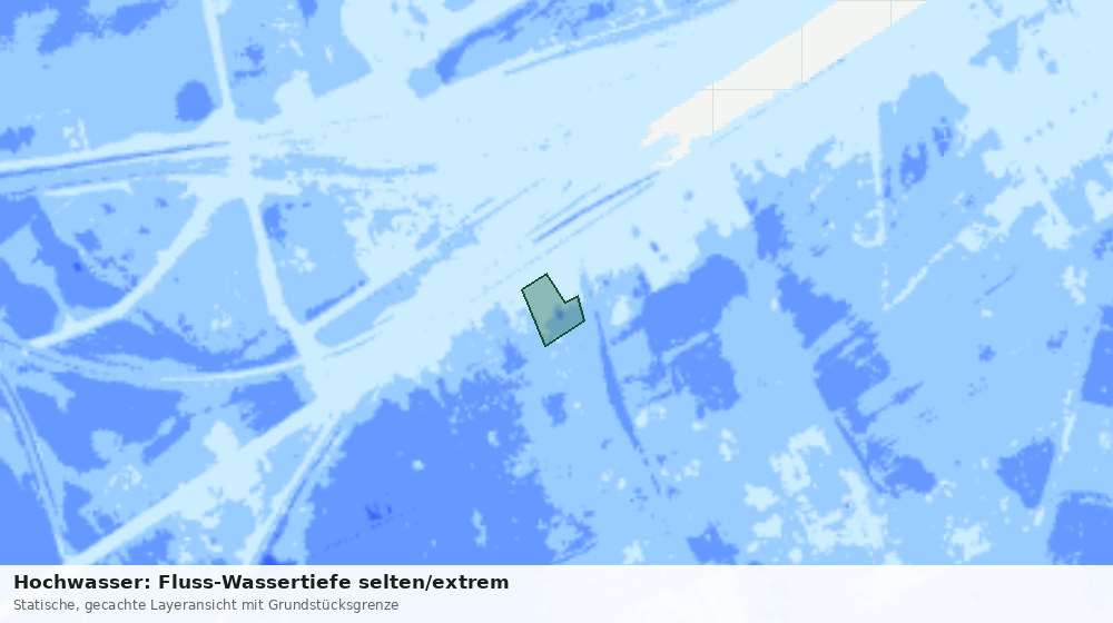 Statische Kartenansicht: Hochwasser: Fluss-Wassertiefe selten/extrem