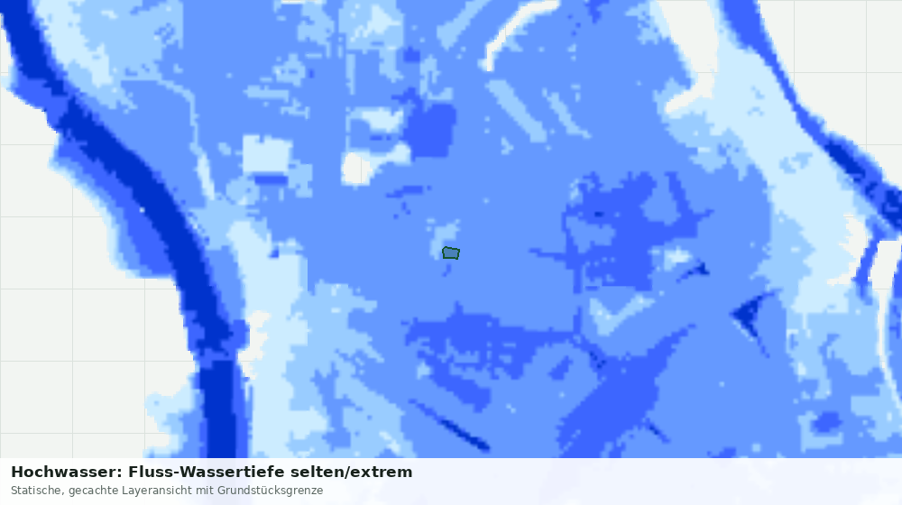 Statische Kartenansicht: Hochwasser: Fluss-Wassertiefe selten/extrem