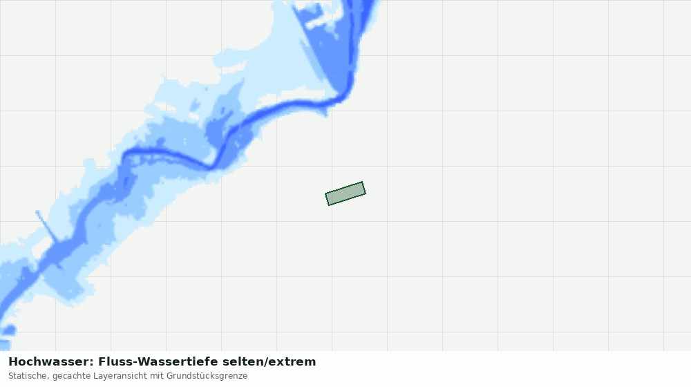 Statische Kartenansicht: Hochwasser: Fluss-Wassertiefe selten/extrem