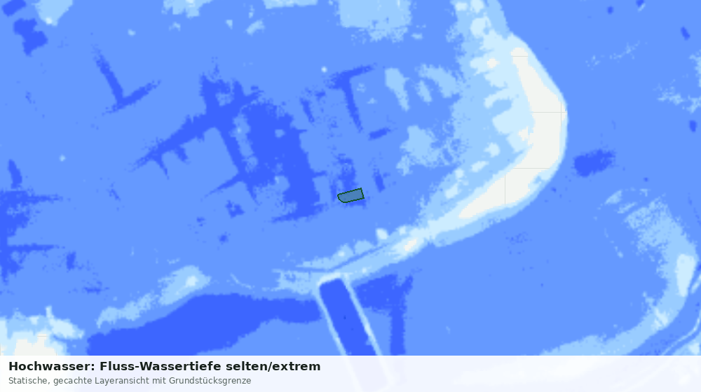 Statische Kartenansicht: Hochwasser: Fluss-Wassertiefe selten/extrem