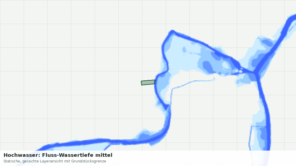 Statische Kartenansicht: Hochwasser: Fluss-Wassertiefe mittel
