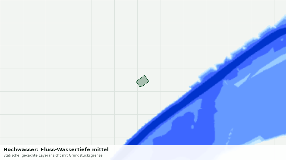 Statische Kartenansicht: Hochwasser: Fluss-Wassertiefe mittel