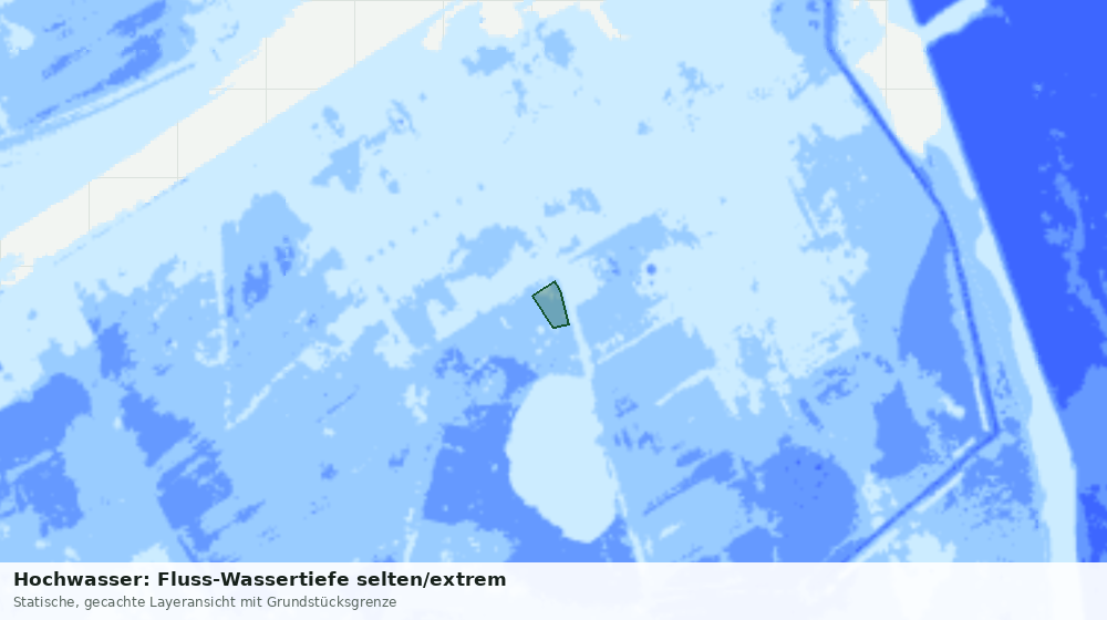 Statische Kartenansicht: Hochwasser: Fluss-Wassertiefe selten/extrem
