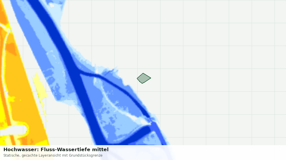 Statische Kartenansicht: Hochwasser: Fluss-Wassertiefe mittel