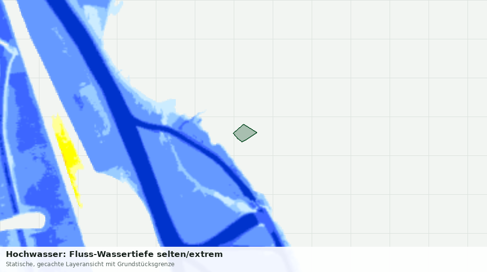 Statische Kartenansicht: Hochwasser: Fluss-Wassertiefe selten/extrem