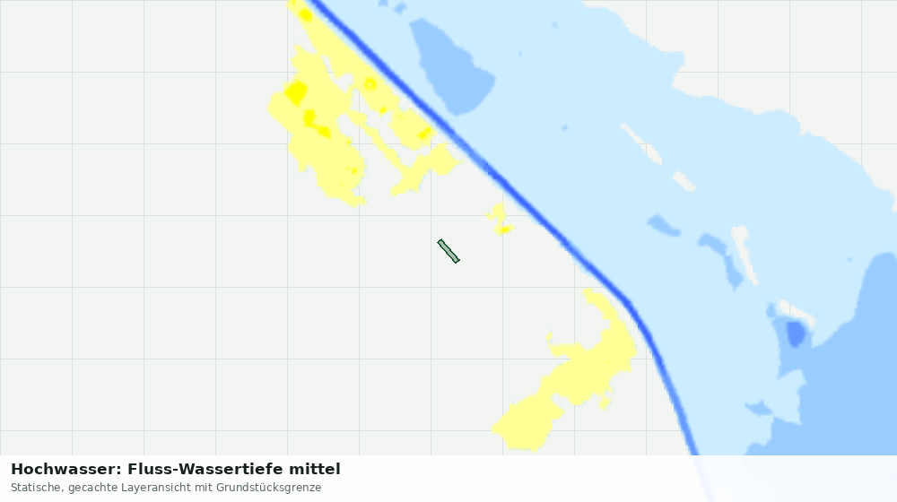 Statische Kartenansicht: Hochwasser: Fluss-Wassertiefe mittel