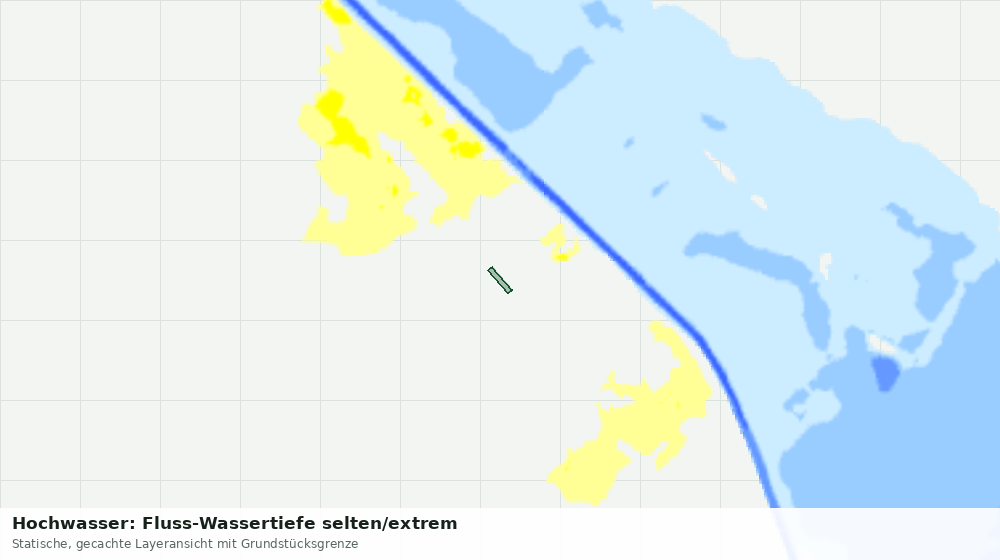 Statische Kartenansicht: Hochwasser: Fluss-Wassertiefe selten/extrem