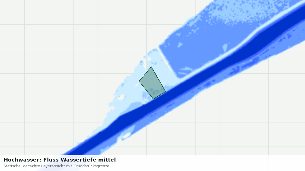 Statische Kartenansicht: Hochwasser: Fluss-Wassertiefe mittel