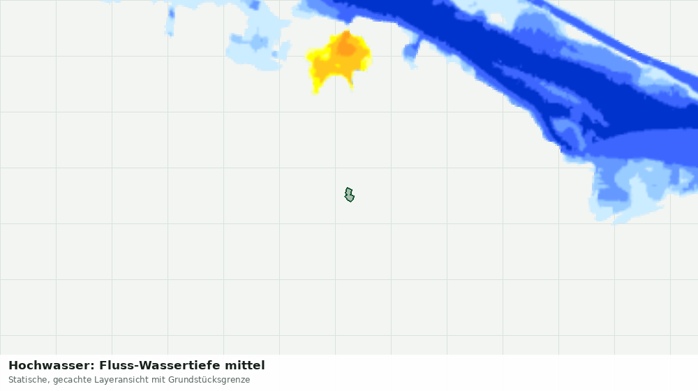 Statische Kartenansicht: Hochwasser: Fluss-Wassertiefe mittel