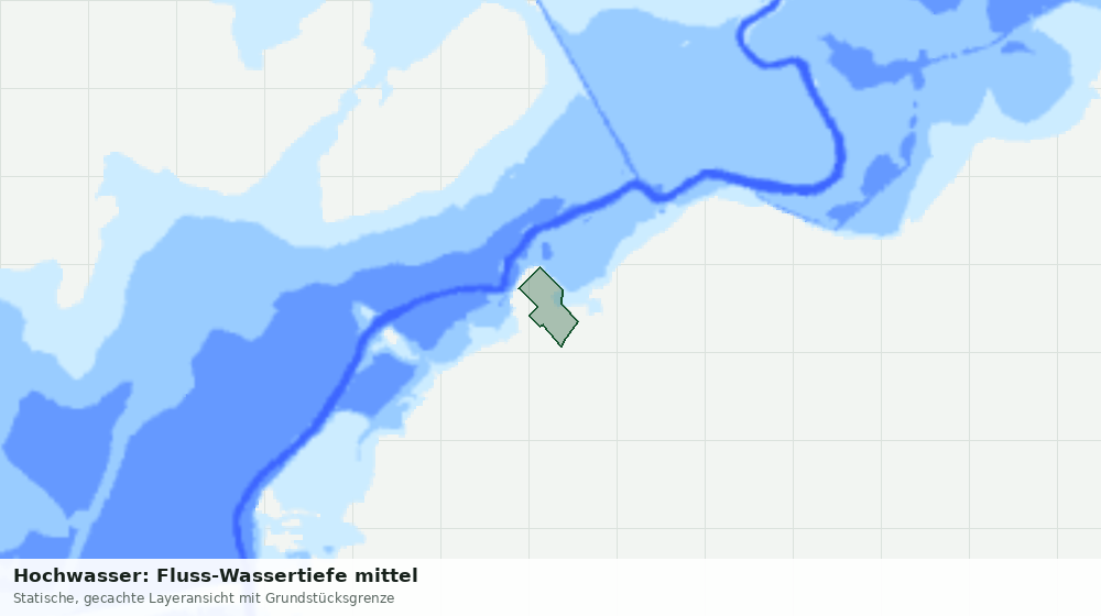 Statische Kartenansicht: Hochwasser: Fluss-Wassertiefe mittel