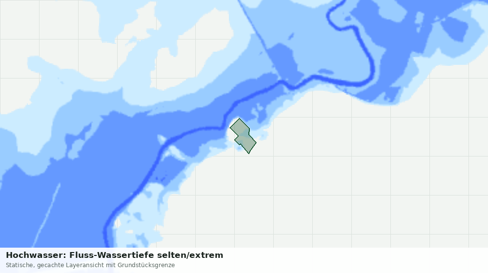 Statische Kartenansicht: Hochwasser: Fluss-Wassertiefe selten/extrem