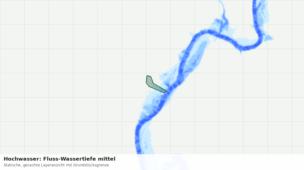Statische Kartenansicht: Hochwasser: Fluss-Wassertiefe mittel