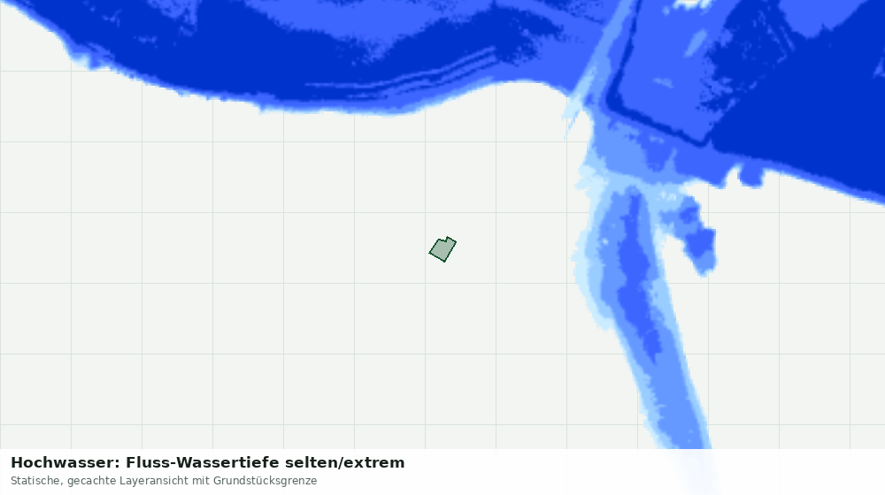 Statische Kartenansicht: Hochwasser: Fluss-Wassertiefe selten/extrem