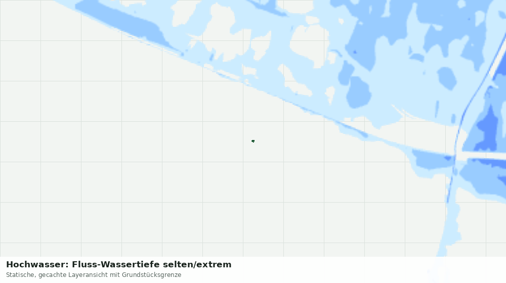 Statische Kartenansicht: Hochwasser: Fluss-Wassertiefe selten/extrem