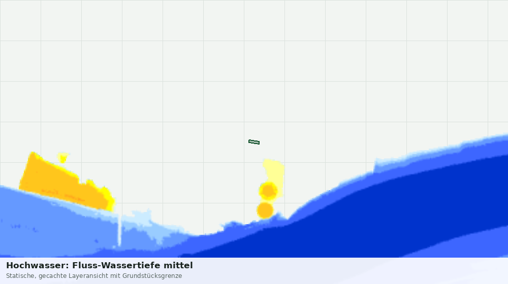 Statische Kartenansicht: Hochwasser: Fluss-Wassertiefe mittel