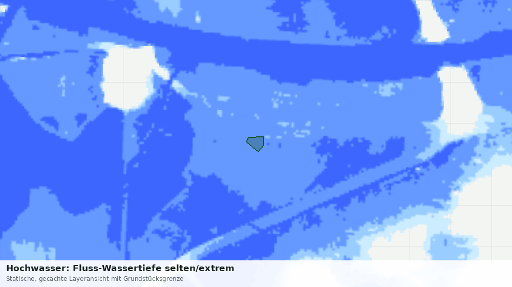 Statische Kartenansicht: Hochwasser: Fluss-Wassertiefe selten/extrem