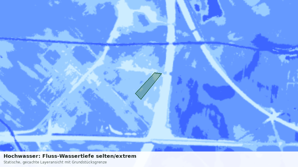 Statische Kartenansicht: Hochwasser: Fluss-Wassertiefe selten/extrem
