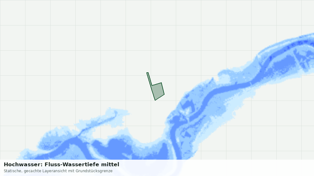 Statische Kartenansicht: Hochwasser: Fluss-Wassertiefe mittel