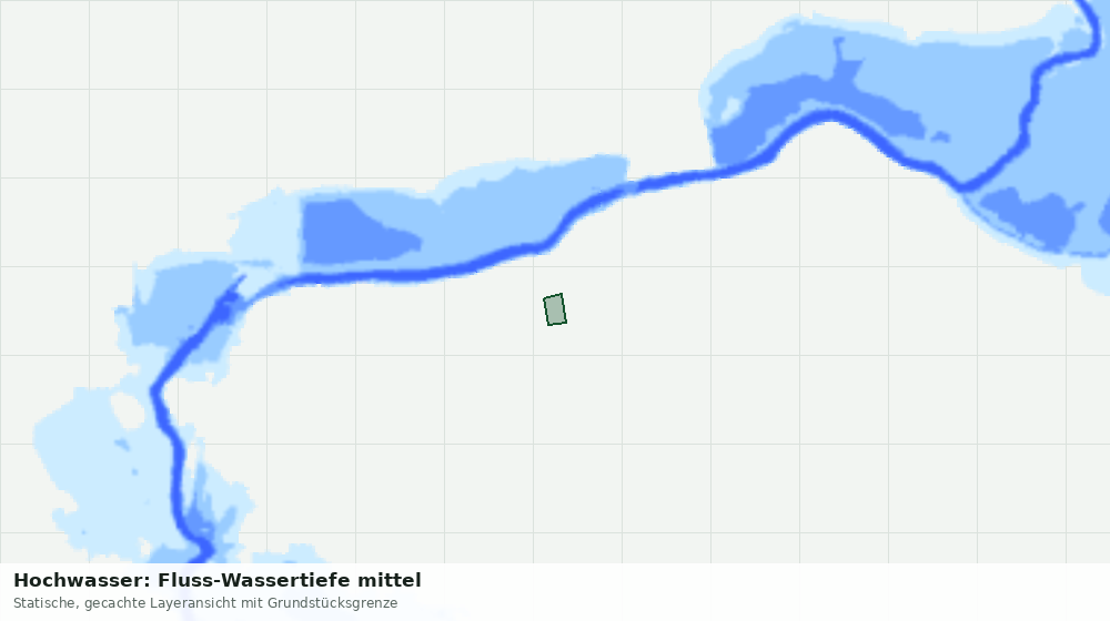 Statische Kartenansicht: Hochwasser: Fluss-Wassertiefe mittel