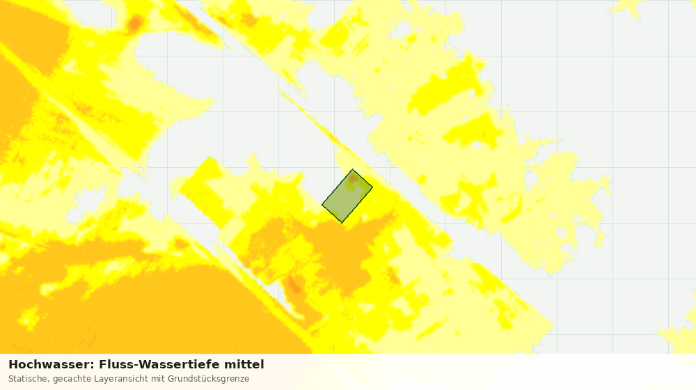 Statische Kartenansicht: Hochwasser: Fluss-Wassertiefe mittel