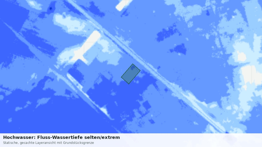 Statische Kartenansicht: Hochwasser: Fluss-Wassertiefe selten/extrem