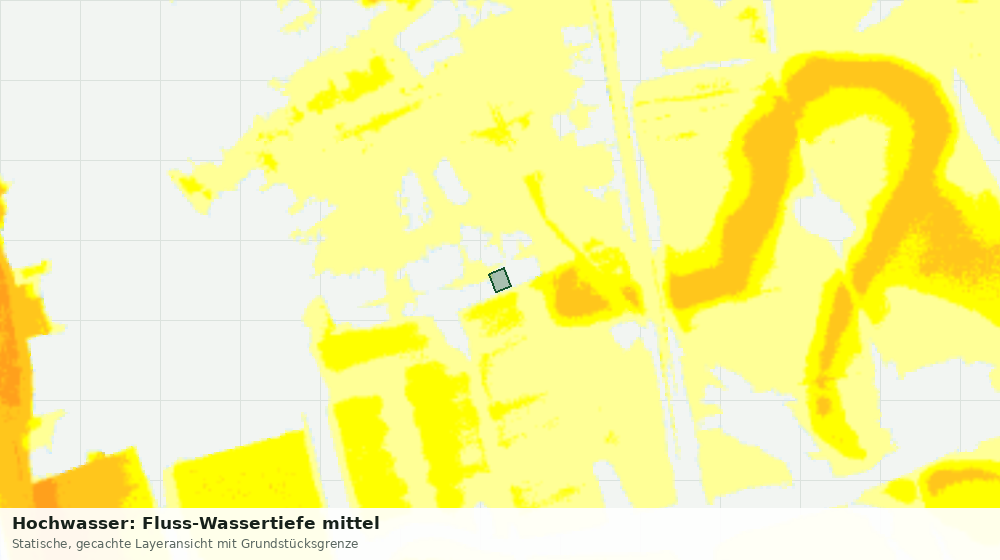 Statische Kartenansicht: Hochwasser: Fluss-Wassertiefe mittel