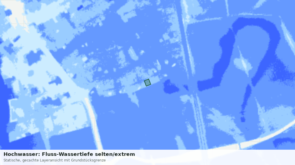 Statische Kartenansicht: Hochwasser: Fluss-Wassertiefe selten/extrem