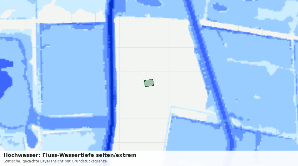 Statische Kartenansicht: Hochwasser: Fluss-Wassertiefe selten/extrem