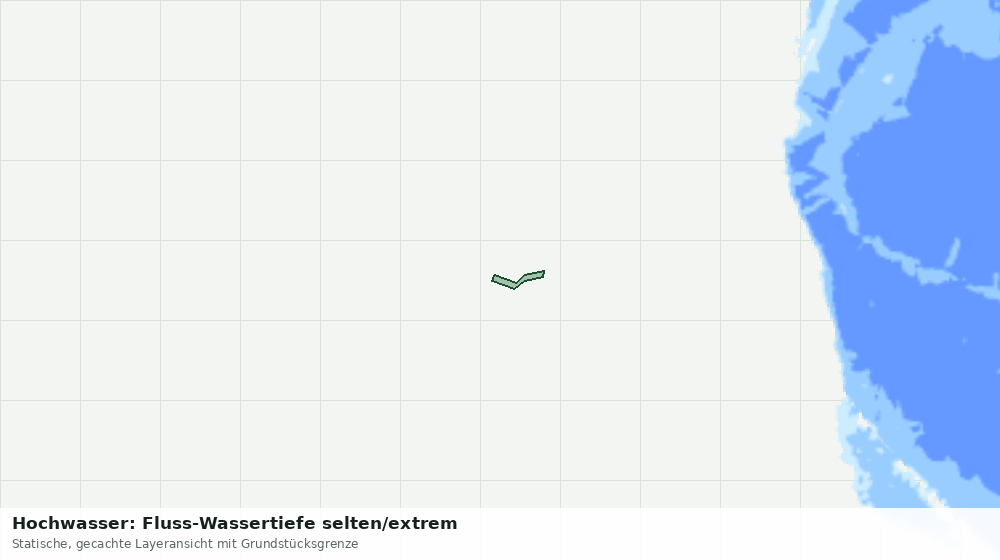 Statische Kartenansicht: Hochwasser: Fluss-Wassertiefe selten/extrem