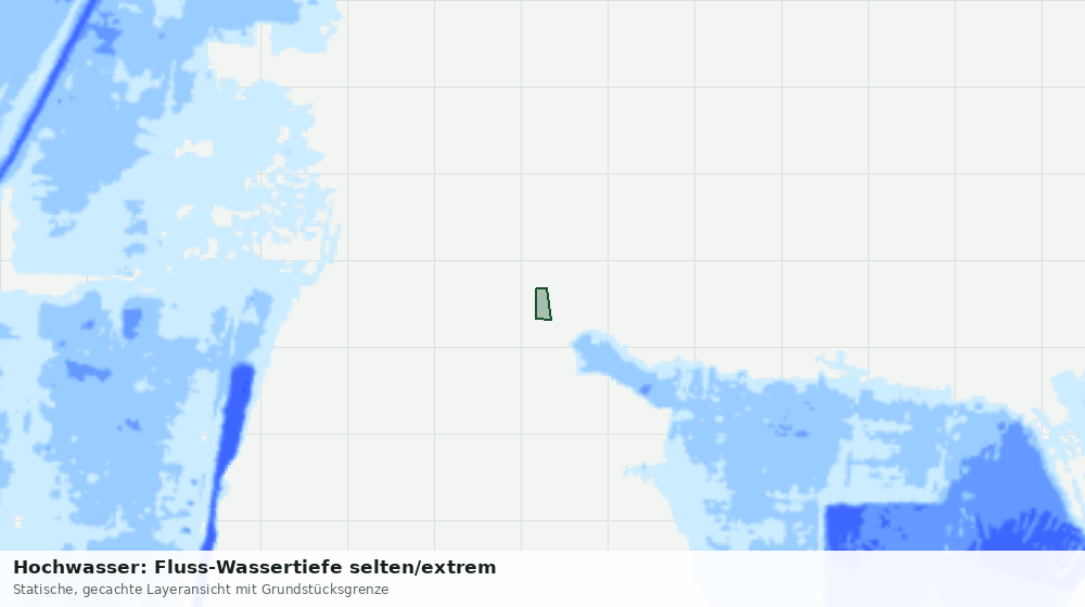 Statische Kartenansicht: Hochwasser: Fluss-Wassertiefe selten/extrem