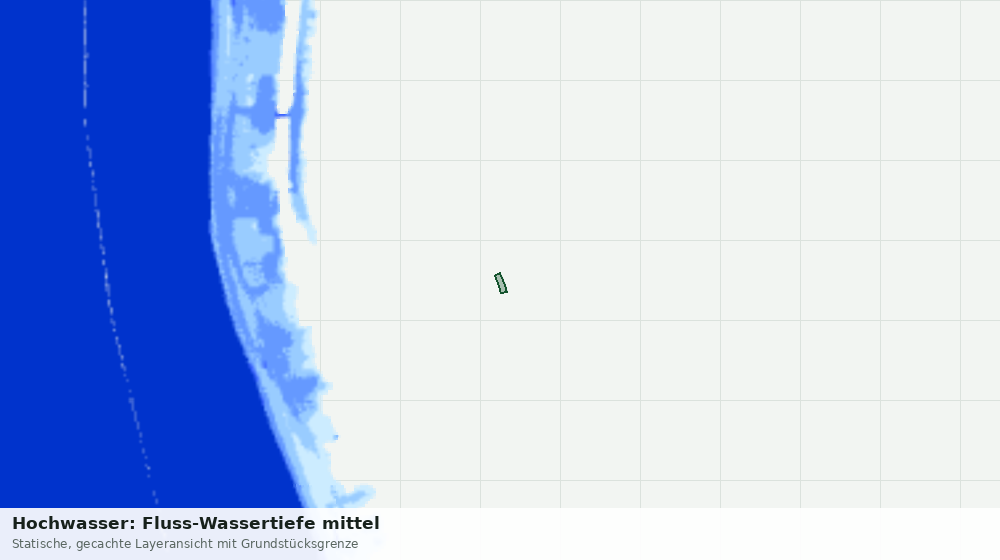 Statische Kartenansicht: Hochwasser: Fluss-Wassertiefe mittel