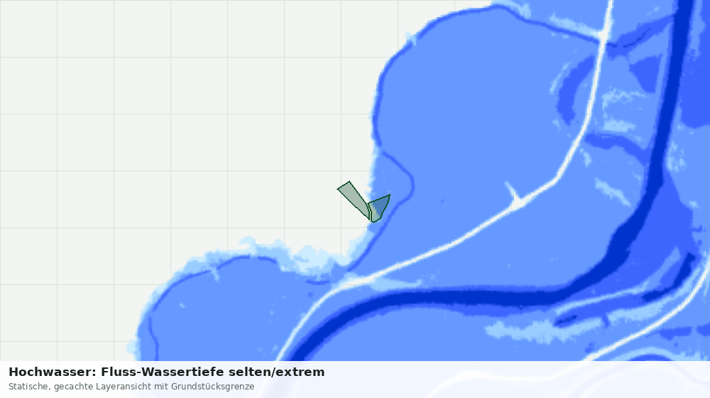 Statische Kartenansicht: Hochwasser: Fluss-Wassertiefe selten/extrem