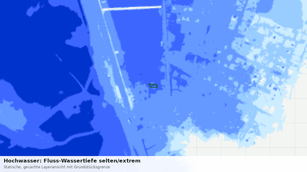 Statische Kartenansicht: Hochwasser: Fluss-Wassertiefe selten/extrem