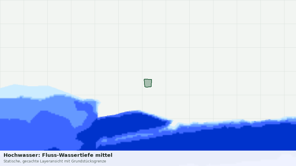 Statische Kartenansicht: Hochwasser: Fluss-Wassertiefe mittel