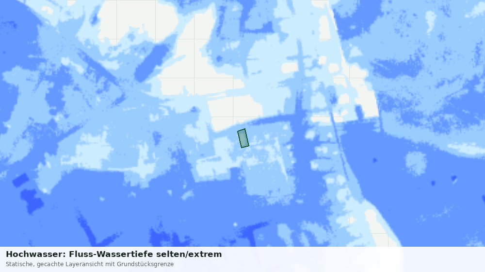 Statische Kartenansicht: Hochwasser: Fluss-Wassertiefe selten/extrem