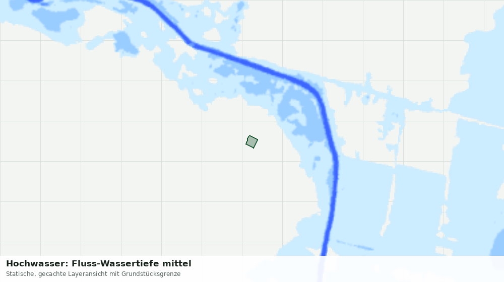 Statische Kartenansicht: Hochwasser: Fluss-Wassertiefe mittel