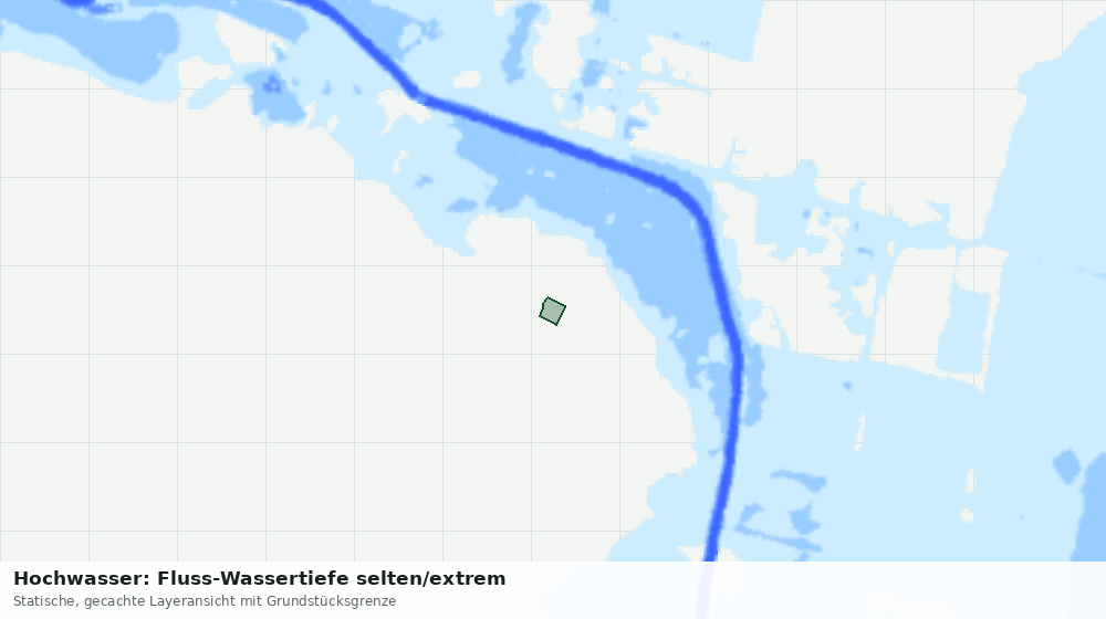 Statische Kartenansicht: Hochwasser: Fluss-Wassertiefe selten/extrem