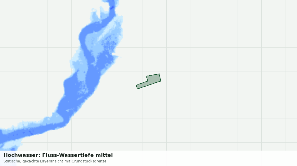 Statische Kartenansicht: Hochwasser: Fluss-Wassertiefe mittel