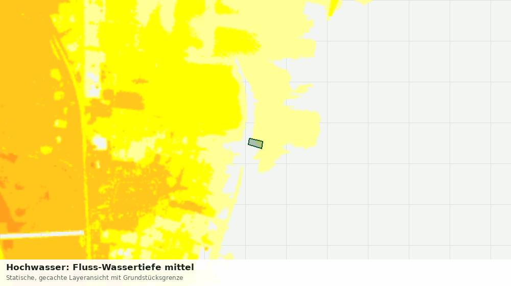 Statische Kartenansicht: Hochwasser: Fluss-Wassertiefe mittel