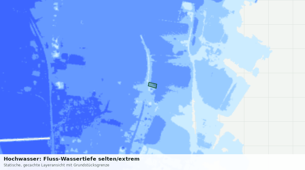 Statische Kartenansicht: Hochwasser: Fluss-Wassertiefe selten/extrem