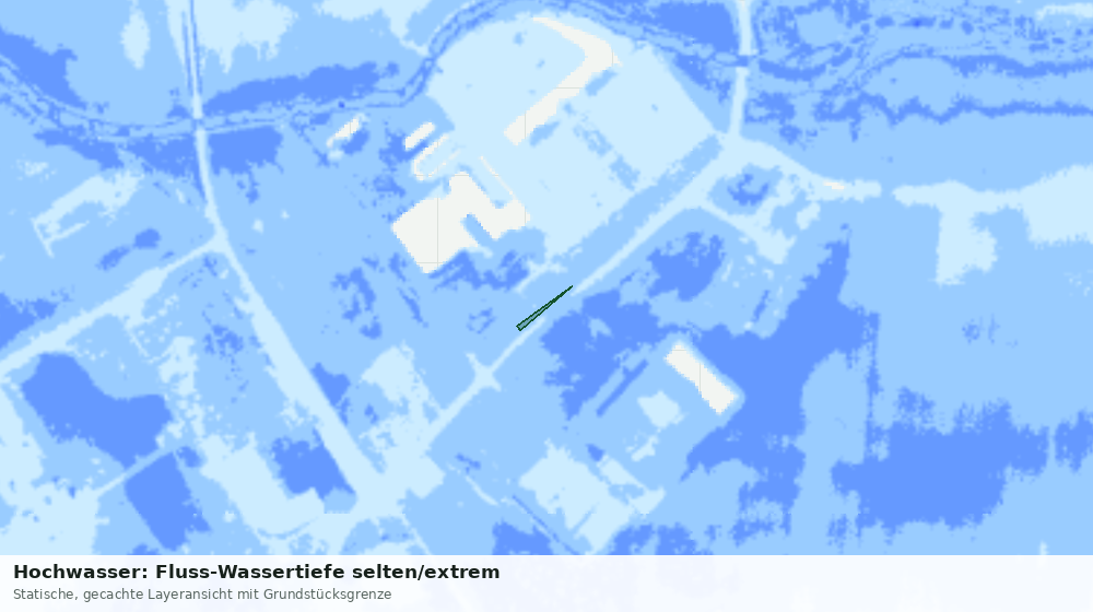 Statische Kartenansicht: Hochwasser: Fluss-Wassertiefe selten/extrem