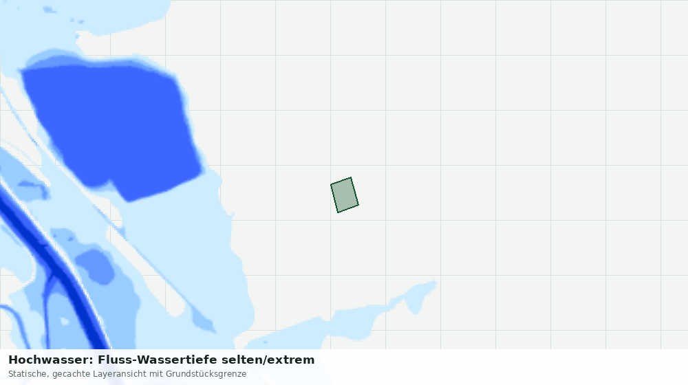 Statische Kartenansicht: Hochwasser: Fluss-Wassertiefe selten/extrem