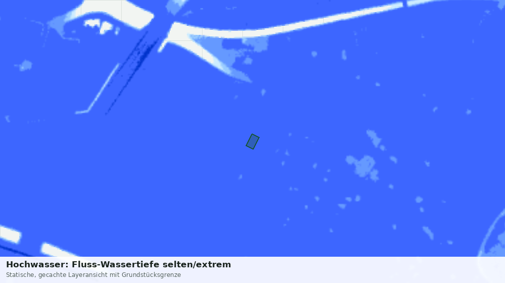 Statische Kartenansicht: Hochwasser: Fluss-Wassertiefe selten/extrem