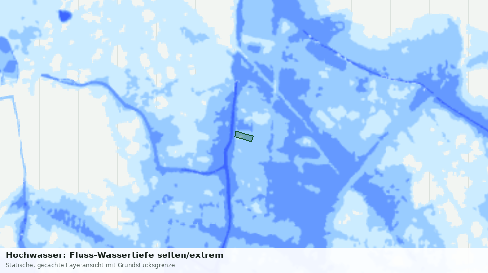 Statische Kartenansicht: Hochwasser: Fluss-Wassertiefe selten/extrem