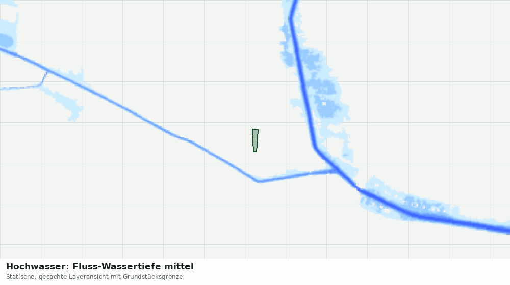Statische Kartenansicht: Hochwasser: Fluss-Wassertiefe mittel