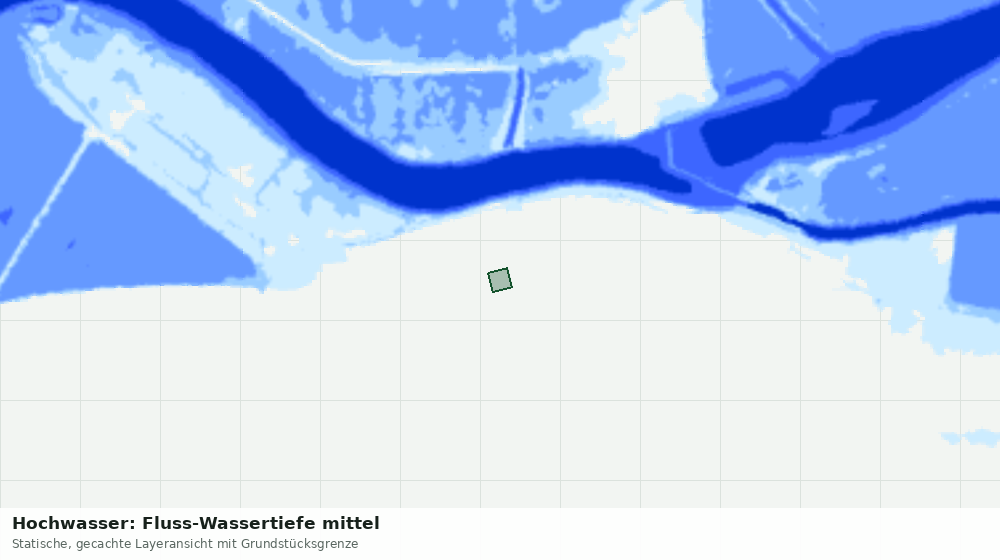 Statische Kartenansicht: Hochwasser: Fluss-Wassertiefe mittel