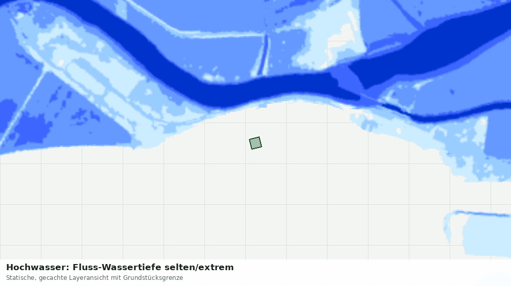 Statische Kartenansicht: Hochwasser: Fluss-Wassertiefe selten/extrem